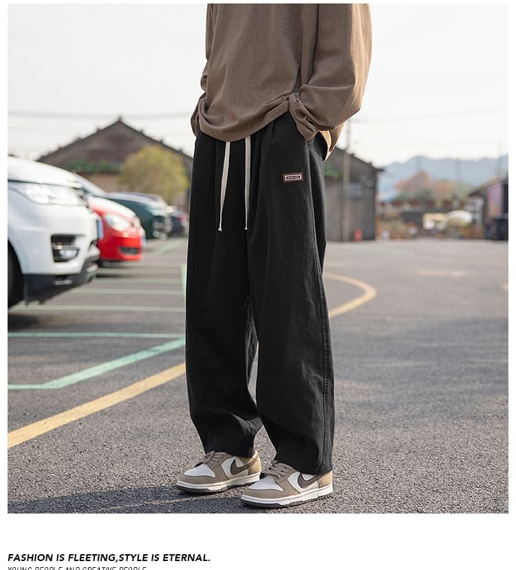 emeisa - Hoge taille effen wijde broek