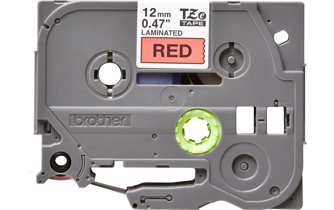 Beschriftungsband TZe-431 Schwarz auf Rot12 mm-Beschriftungsband für Etikettendrucker