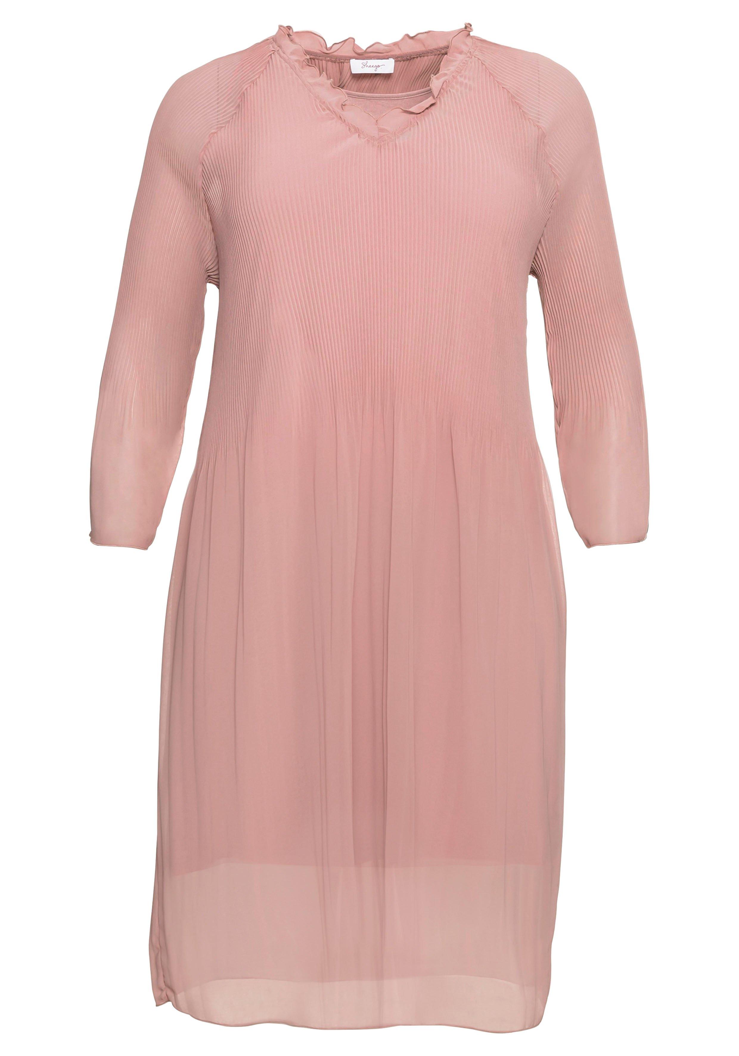 Fein plissiertes Chiffonkleid mit Unterkleid