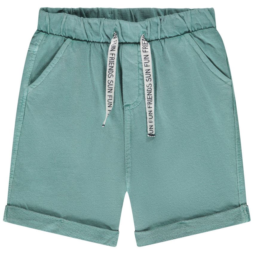Bermuda en molleton uni pour bébé garçon - Kaki