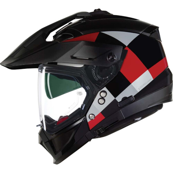 Nolan - Casque N70-2 X Ruvido N-Com Noir / Gris / Rouge / Brillant