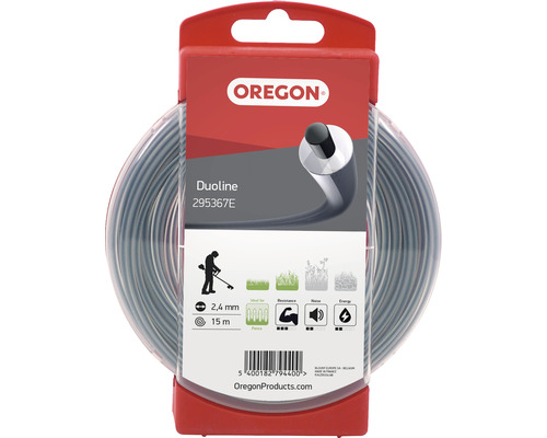 Trimmerlijn OREGON Duoline 2,4 mm x 15 m
