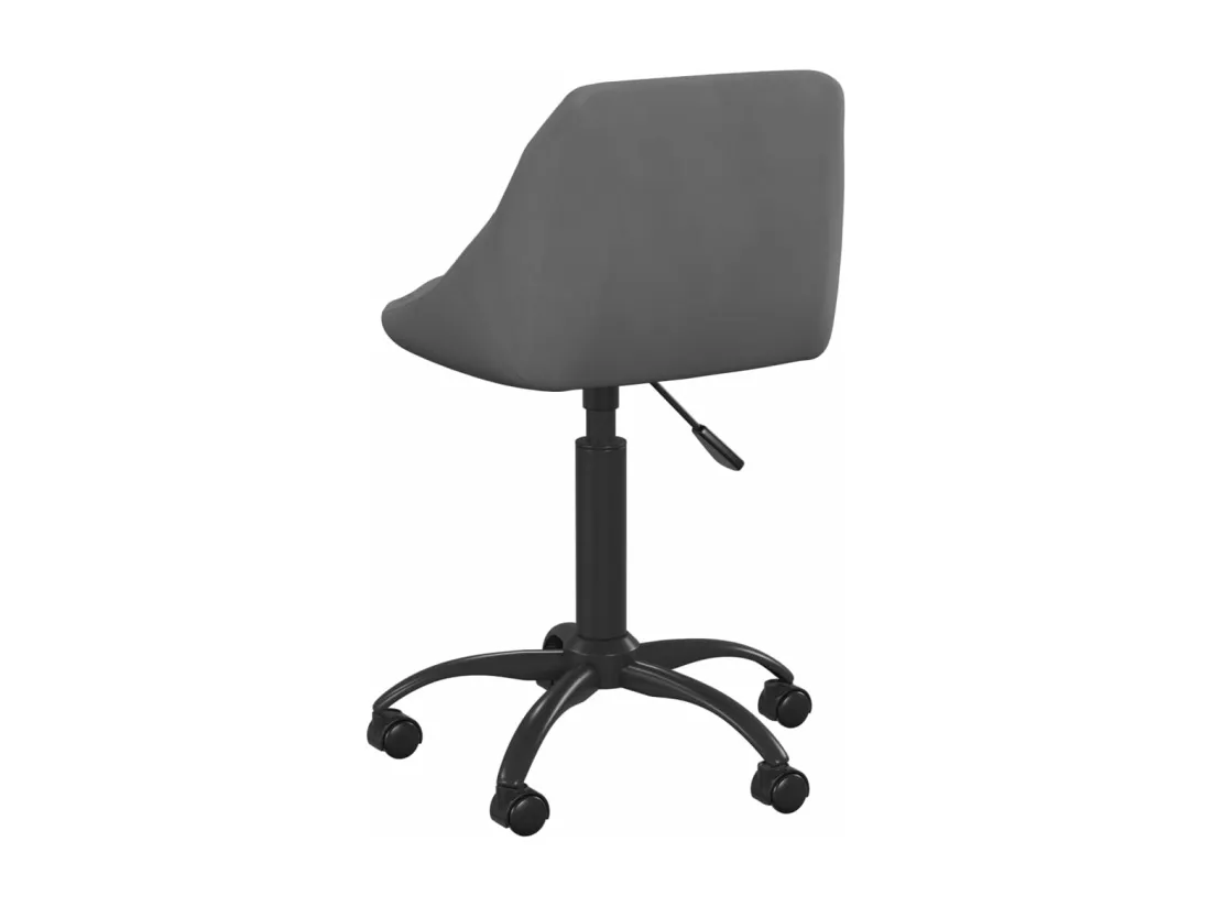 Chaise de bureau Gris foncé Velours