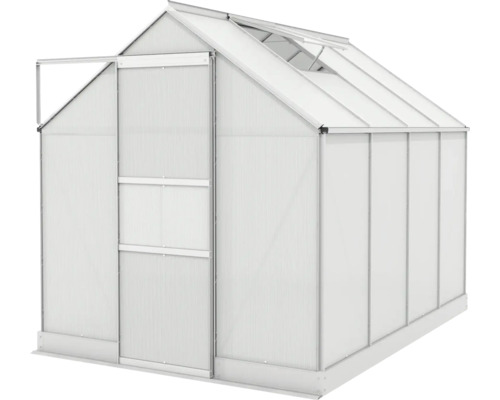 Vitavia Apollo 5000 kas, 6 mm dubbelwandige polycarbonaat panelen met fundering, 195x261 cm, aluminium