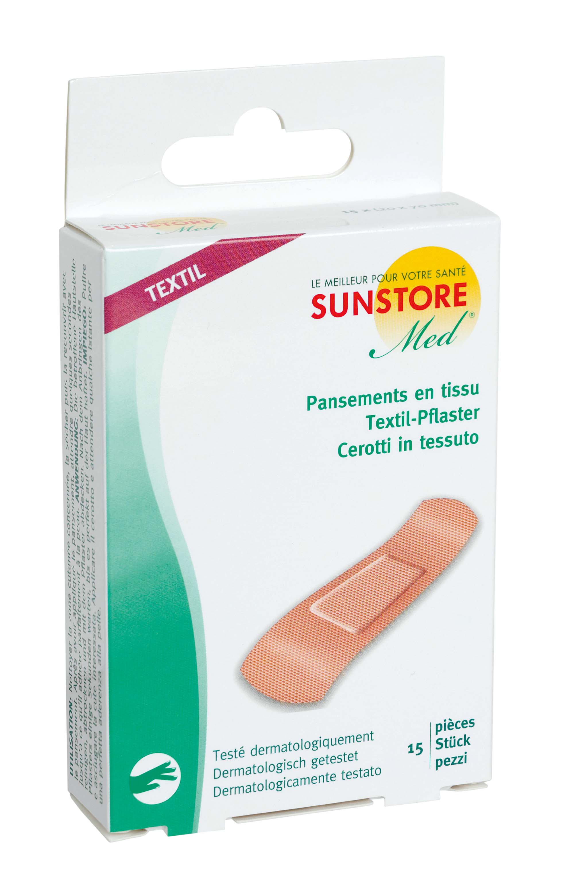 Sun Store Textil-Pflaster<br>15 Stück