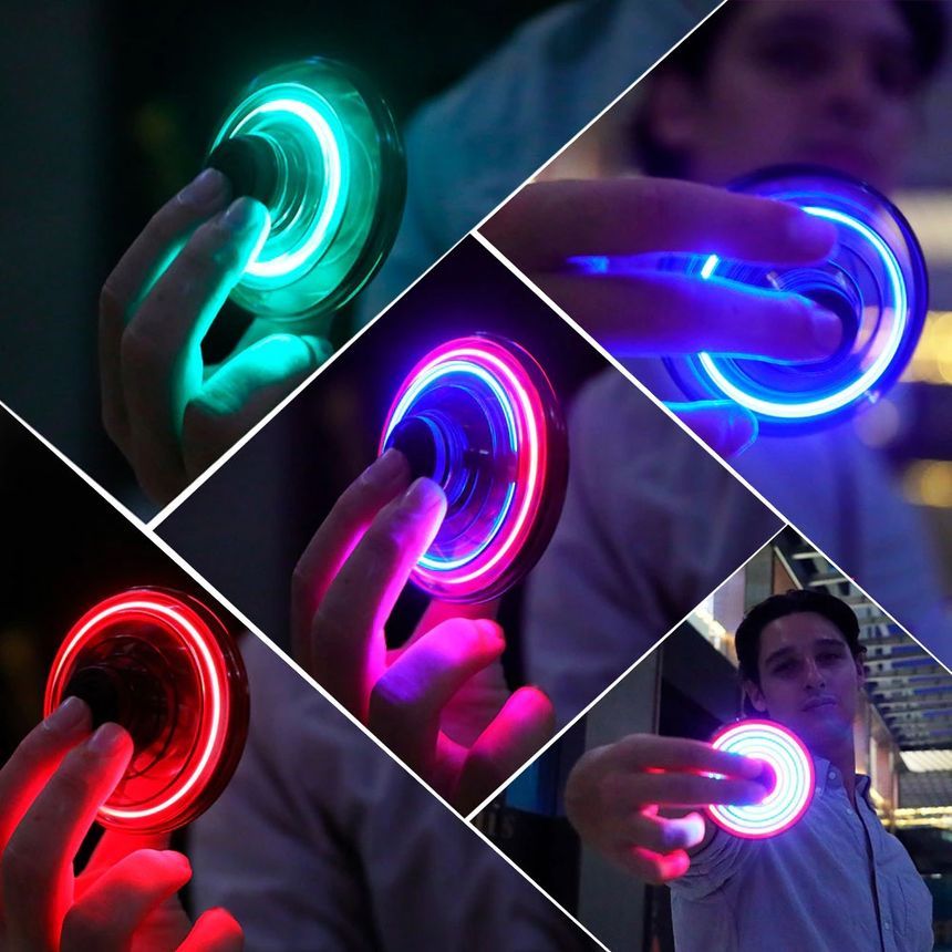 HOMTEC - USB oplaadbare UFO vliegende spinner speelgoed