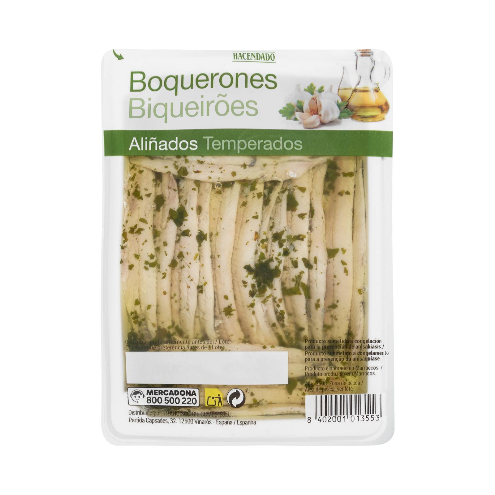 Anchois assaisonnés Hacendado