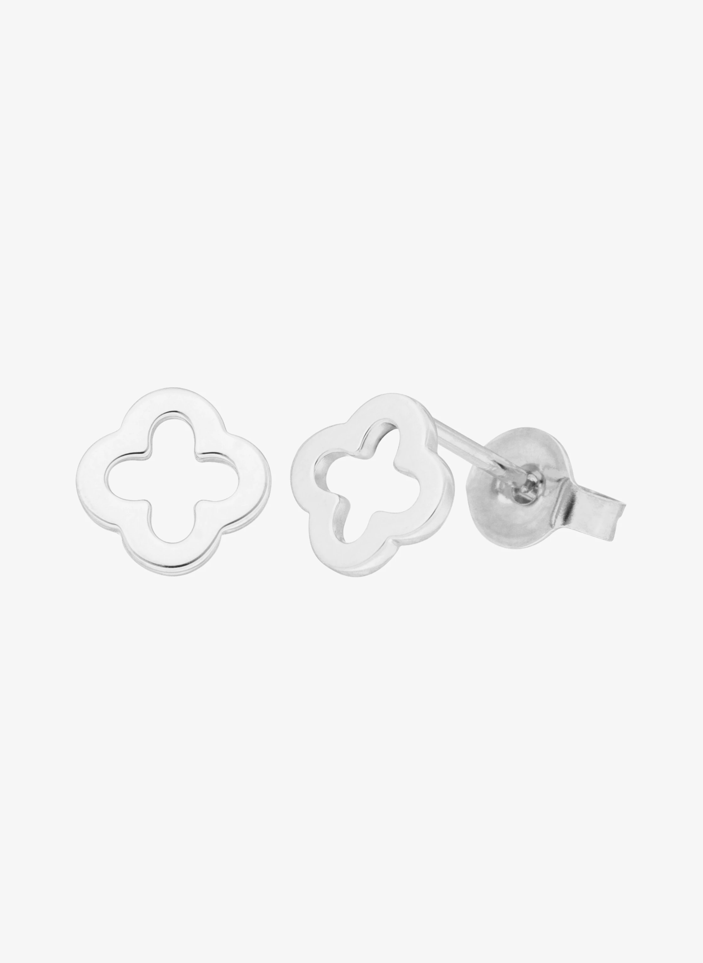 Leaf Ohrstecker CLOVER aus 14 Karat Weißgold