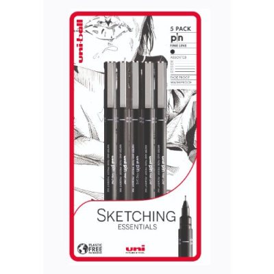 Uni Pin Blister Sketching Essentials Pens Set of 5