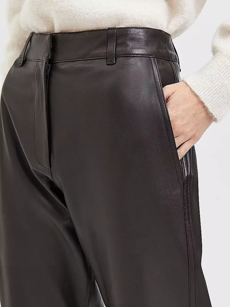 SELECTED FEMME Lederhose 7/8 SLFMARIE  braun