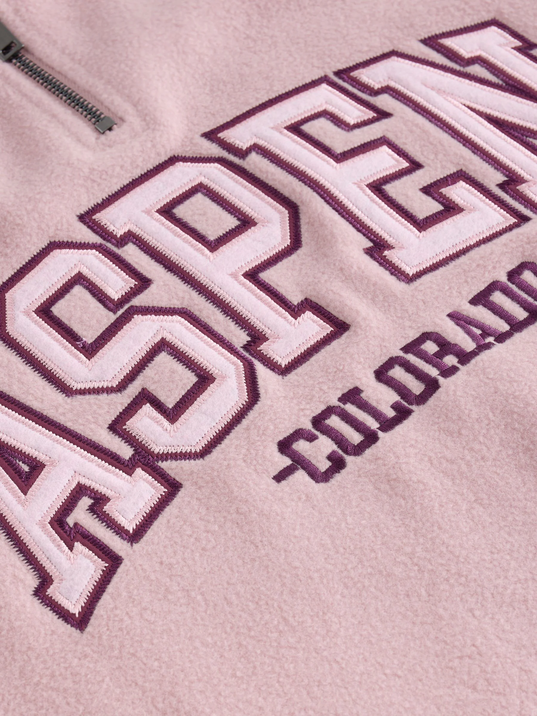 Roze/Bordeauxrood - Fleece met rits tot aan de borst