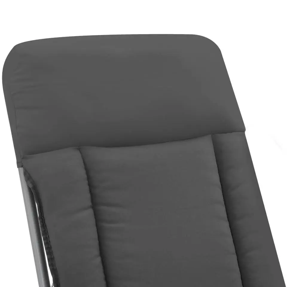 vidaXL - Tuin Stoel - Grijs - Stof - 2 stuks