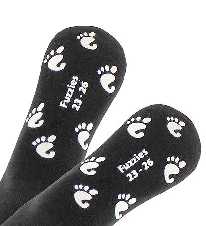 Fuzzies Socken m. Antirutsch - Schwarz
