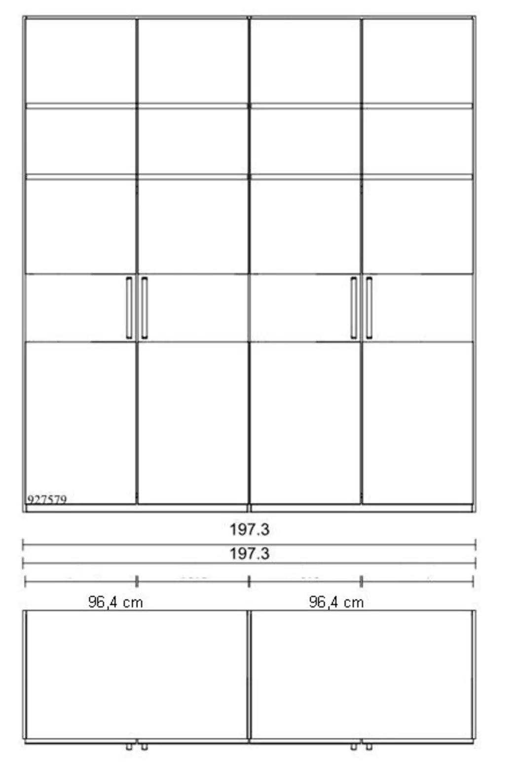 Kleiderschrank Kiruna 200 x 217 cm