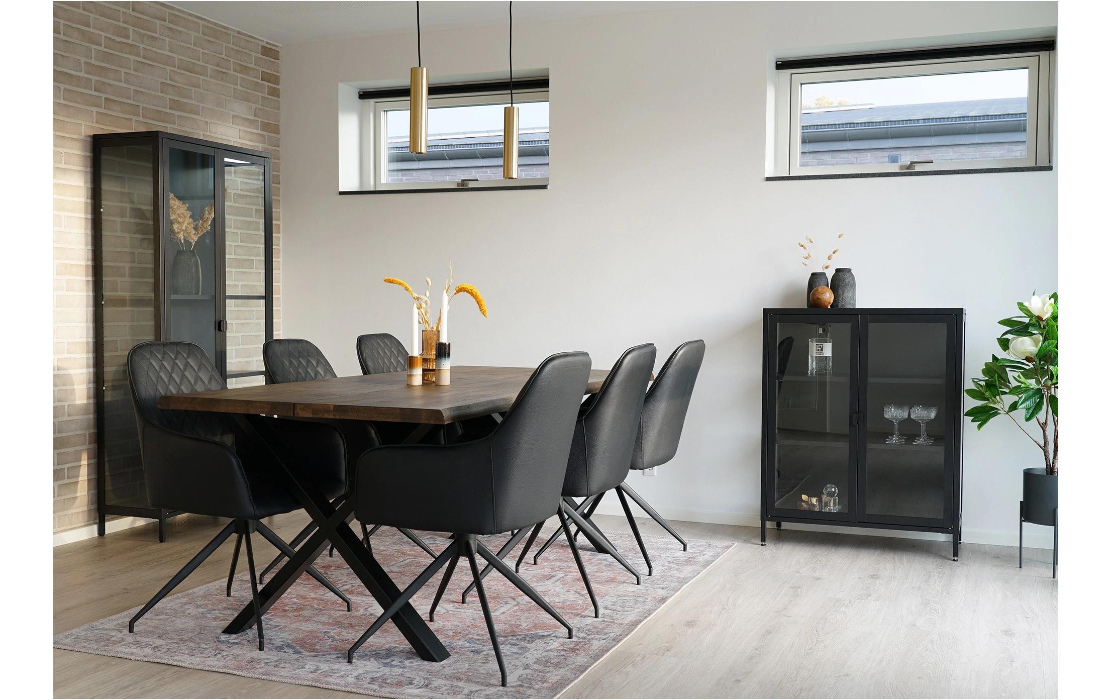 Stuhl Harbo 62 x 56 x 89, Schwarz, 1 Stück<br>Esszimmerstuhl mit Armlehnen und mit Drehgelenk