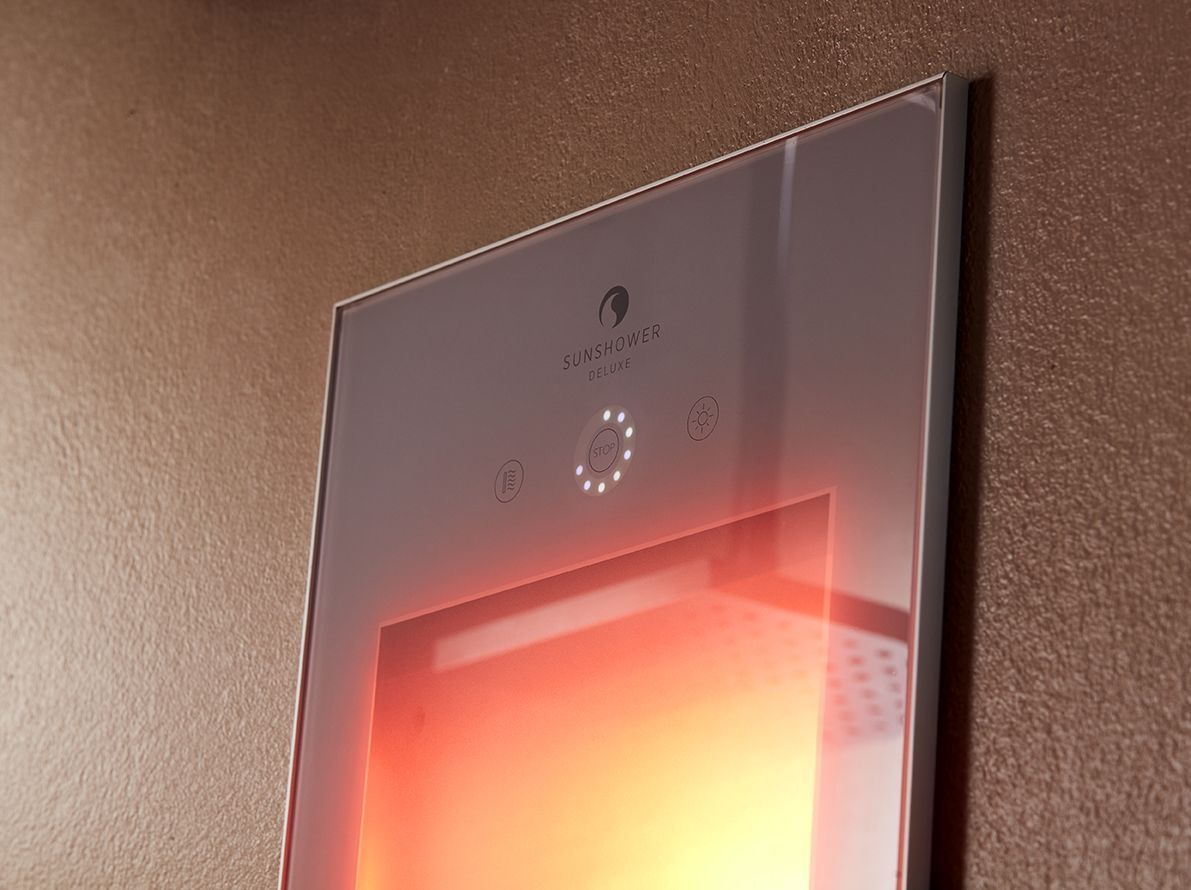 Sunshower Deluxe inbouw infrarood en UV lamp 187x32x17cm white