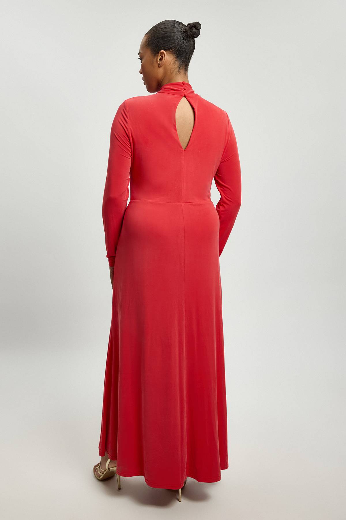 KarenMillen Robe Maxi En Jersey À Manches Longues Grande Taille