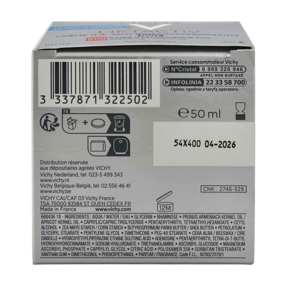 Vichy Nachtcréme Liftactiv Supreme50 ml