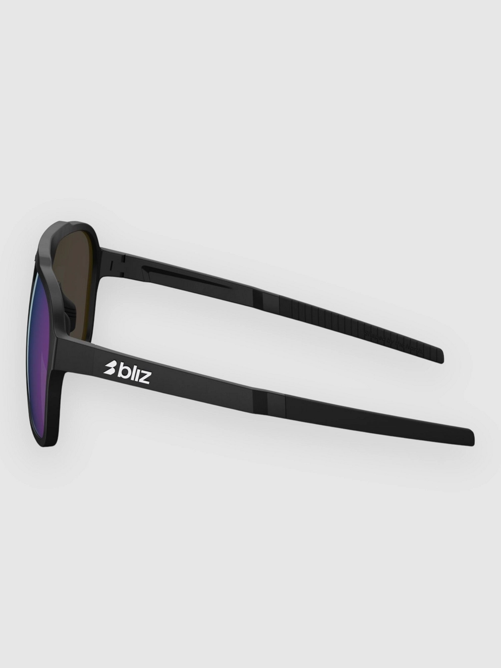 BLIZ Active Eyewear A002 Matt Black Sunglasses grey w blue mirror