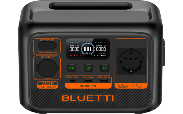 BLUETTI AC2P-Black-EU tragbare Powerstation 300 W