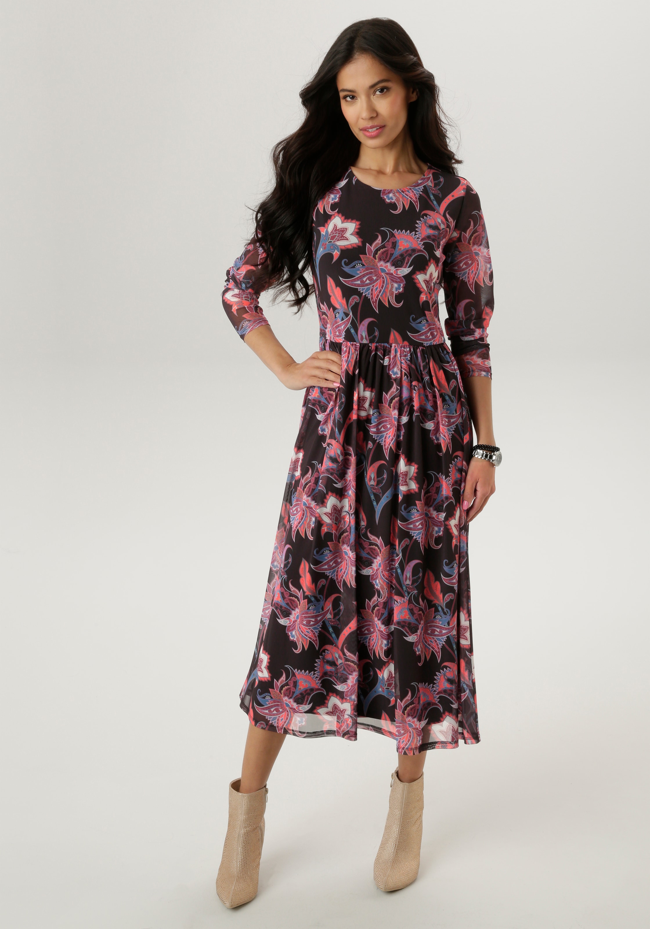 Aniston SELECTED Midikleid mit floralem Muster - NEUE KOLLEKTION