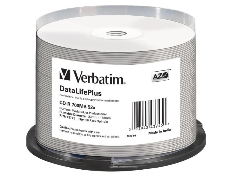 Verbatim CD-R 0.7 GB, Spindel (50 Stück) CD-R, 700 MB, 50 Stück