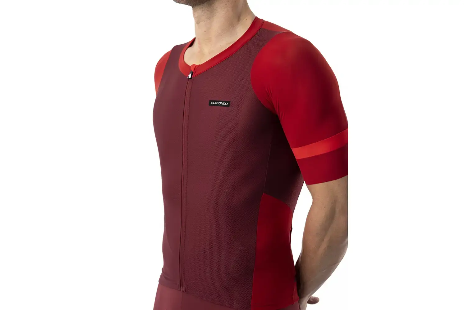 Etxeondo Mendi Fietsshirt Korte Mouwen Kastanjebruin/Rood Heren