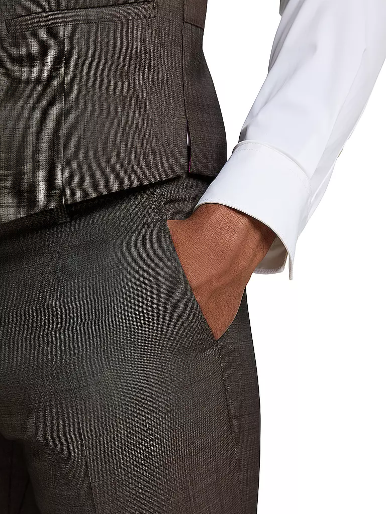 CG - CLUB OF GENTS Anzughose Slim Fit PASCAL braun