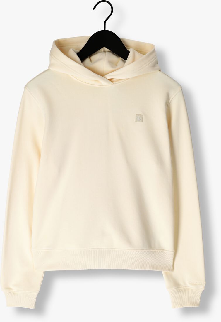 CALVIN KLEIN beige calvin klein sweater ck embro badge regular hoodie