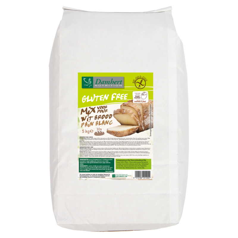 Damhert Wit Brood Mix Glutenvrij 5000g