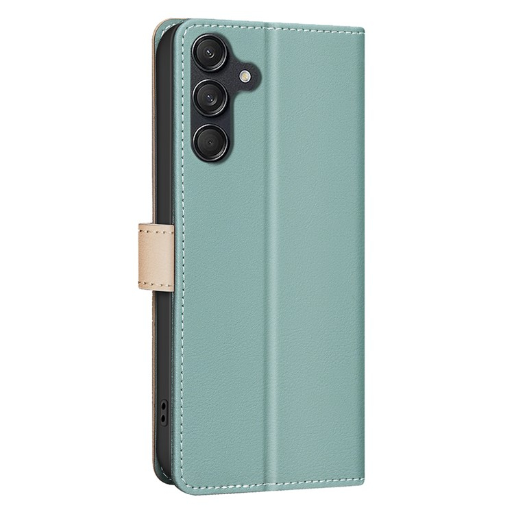 Samsung Galaxy S25  Plus Leder Tasche Flip Cover (RFID Schutz) - Türkis / Beige