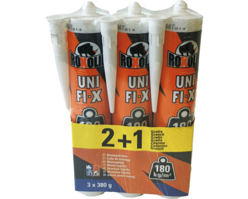 ROXOLID UNI FI-X montagelijm 3x 380 g