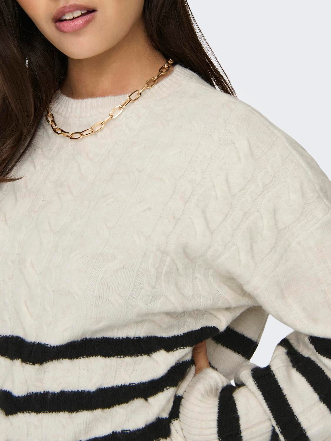 JDYZARI Strickpullover Sandshell