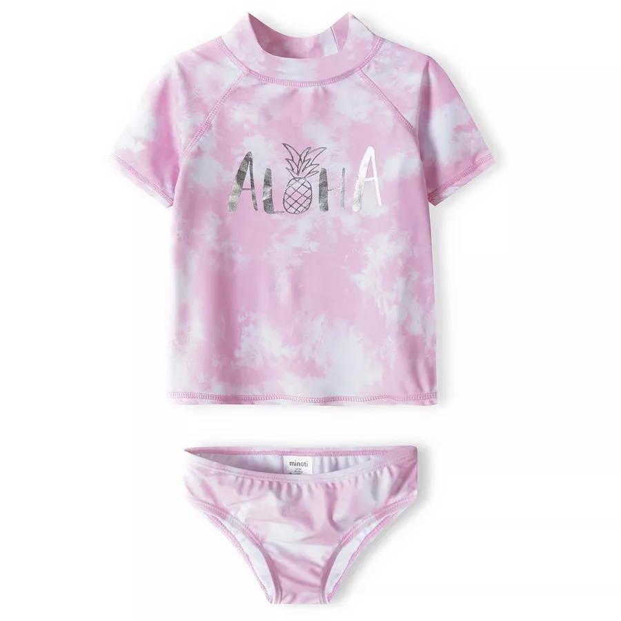 MINOTI Schwimmanzug mit UV-Schutz RosaWeiß