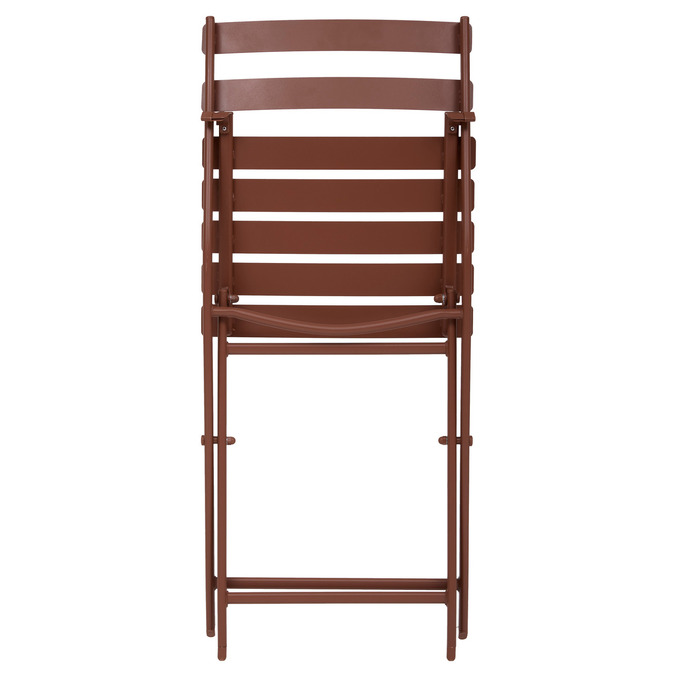 Ensemble table de jardin pliante rectangle + 2 chaises GREENSBORO Acajou