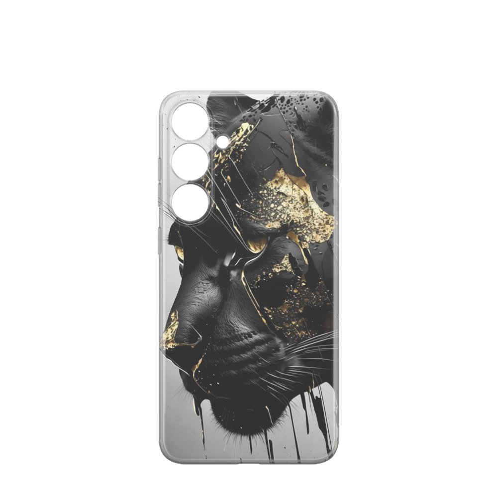 Samsung Galaxy S24 Plus Gummi Hülle Puma 1 - Schwarz / Gold