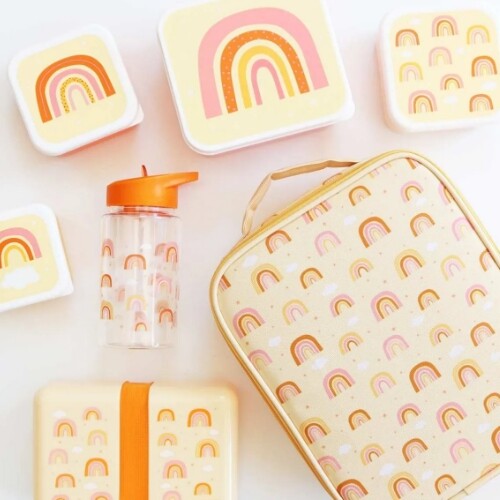 A little lovely company lunchbox set - regenbogen - 4st