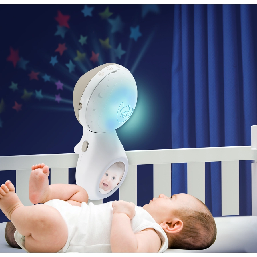 Infantino 3 in 1 Mobile mit Traumlampe, grau