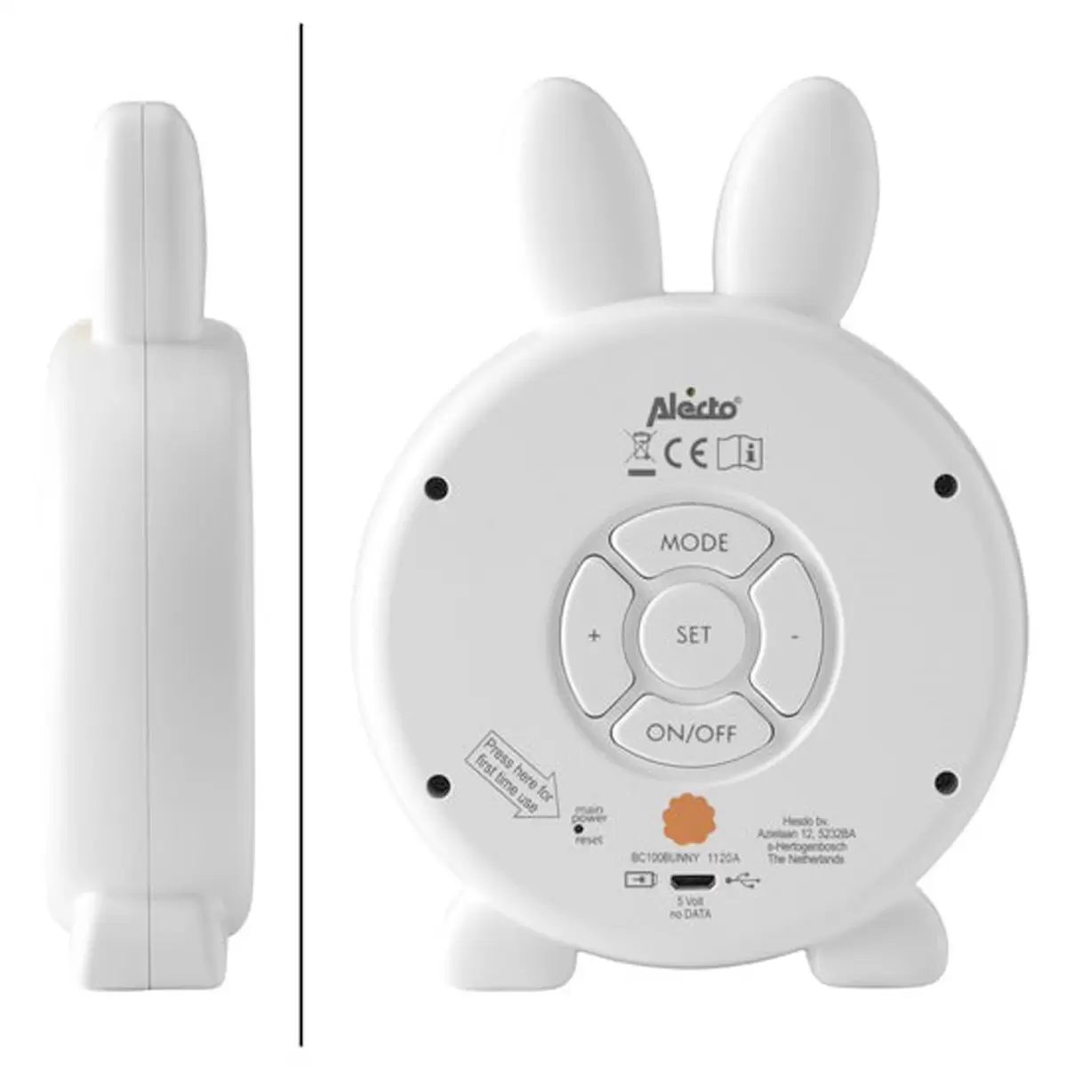 Baby Wecker ALECTO orange,weiss