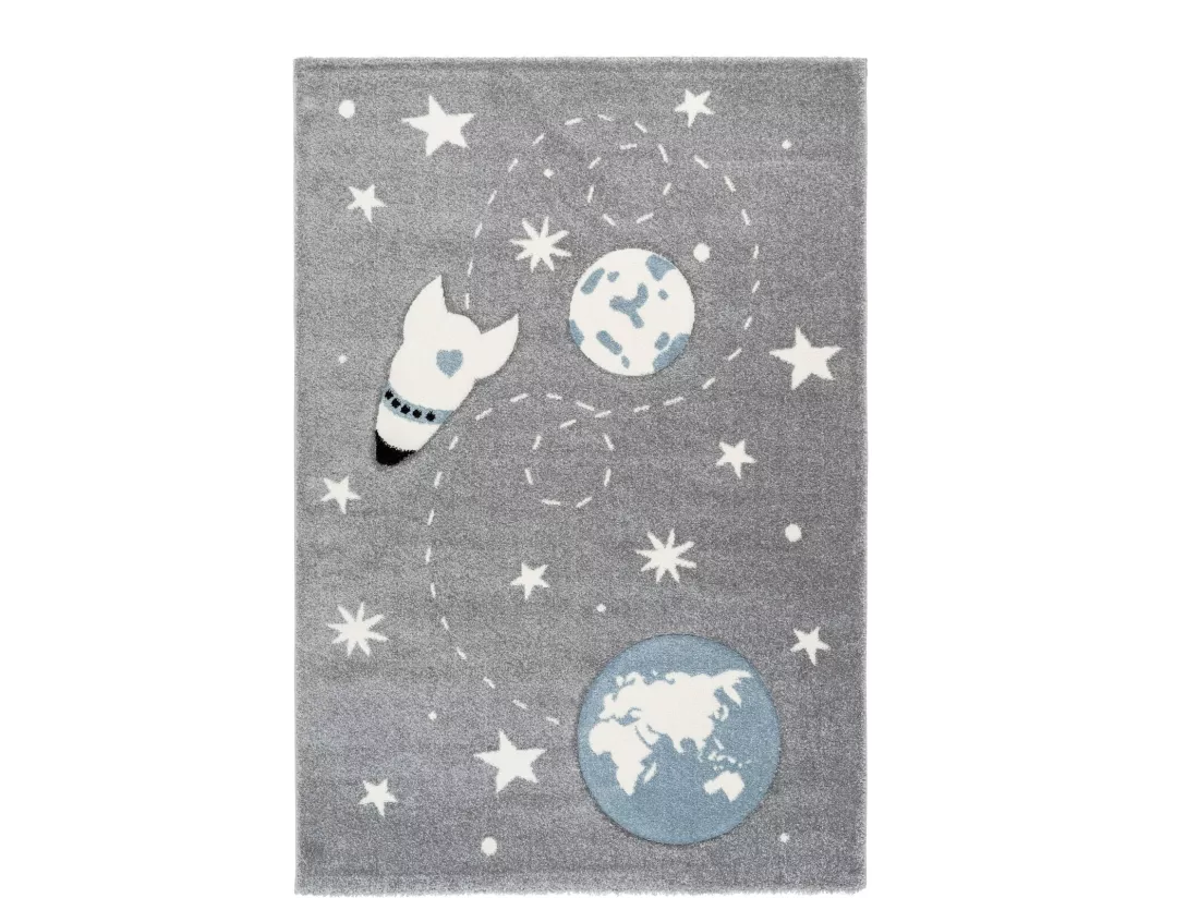Tapis enfant australie argent yowah - 80 x 150 cm