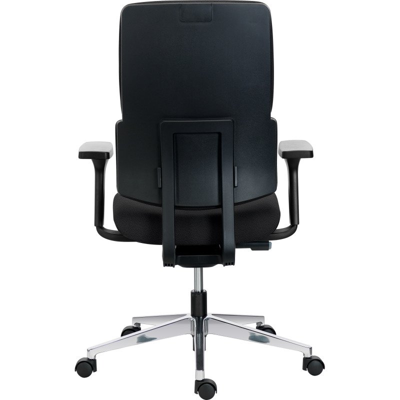 Chaise de bureau IMAX tissu - avec ou sans accoudoirs - Soutien lombaire - Mécanisme Synchrone auto régulé- Pieds aluminium