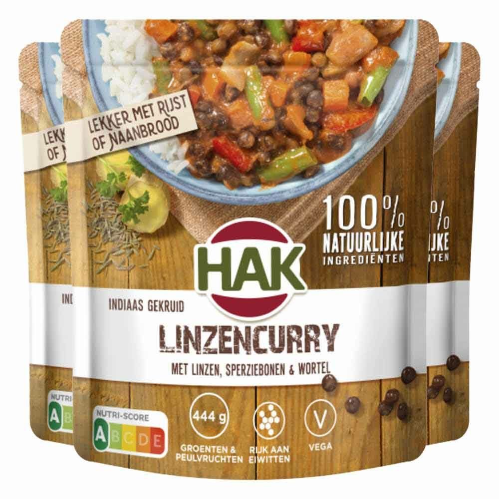 3x Hak Linzencurry 550 gr
