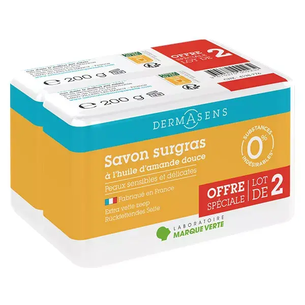 Dermasens Savon Surgras Lot de 2 x 200g