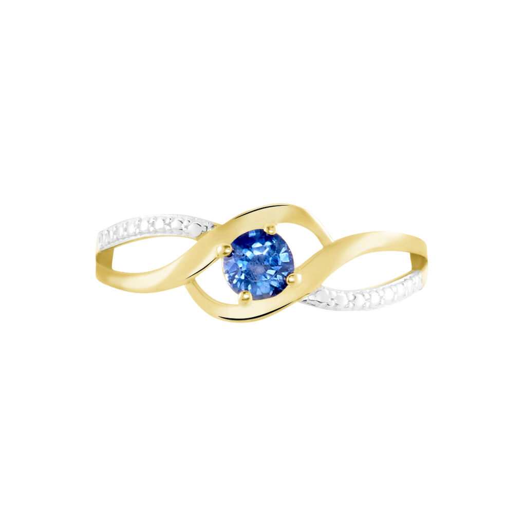 Bague Or Jaune Canut Saphir