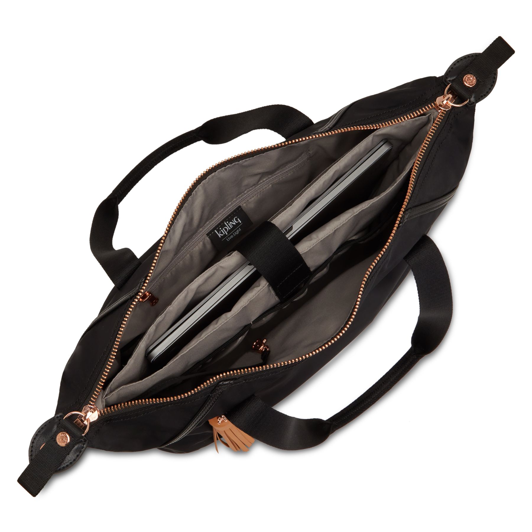 ART ORGANIZED Grand sac fourre-tout avec compartiment pour ordinateur portable - Rose Black