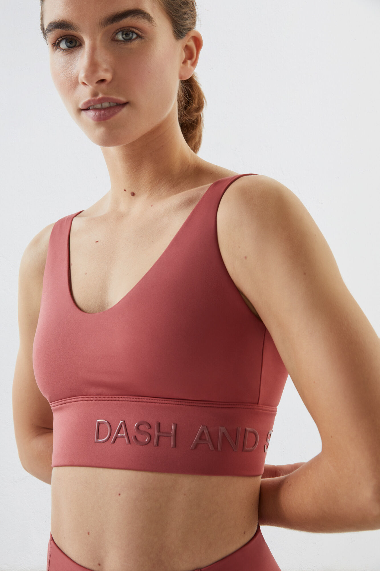 Sutiã esportivo elástico 4D laranja - Vermelho