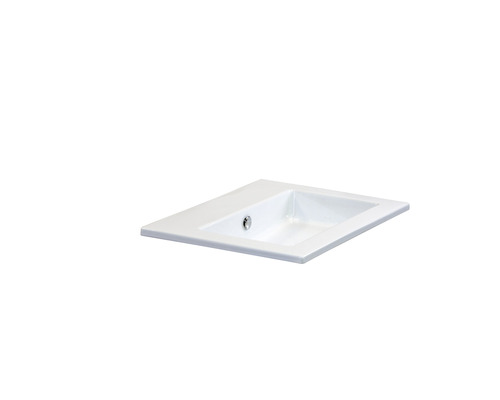 Sanox Frozen enkel badkamermeubel, BxHxD 61 x 42 x 46 cm, hoogglans wit front, met witte keramische wastafel, 75734401