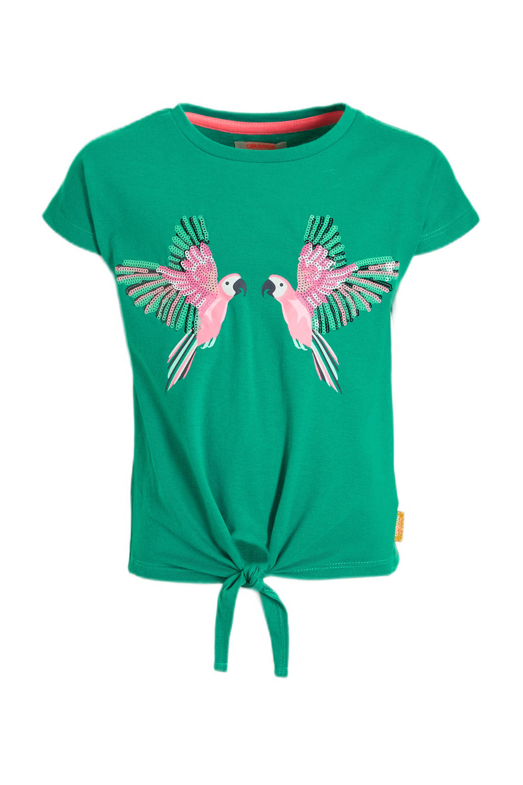 Orange Stars T-shirt Marcelle met printopdruk groen