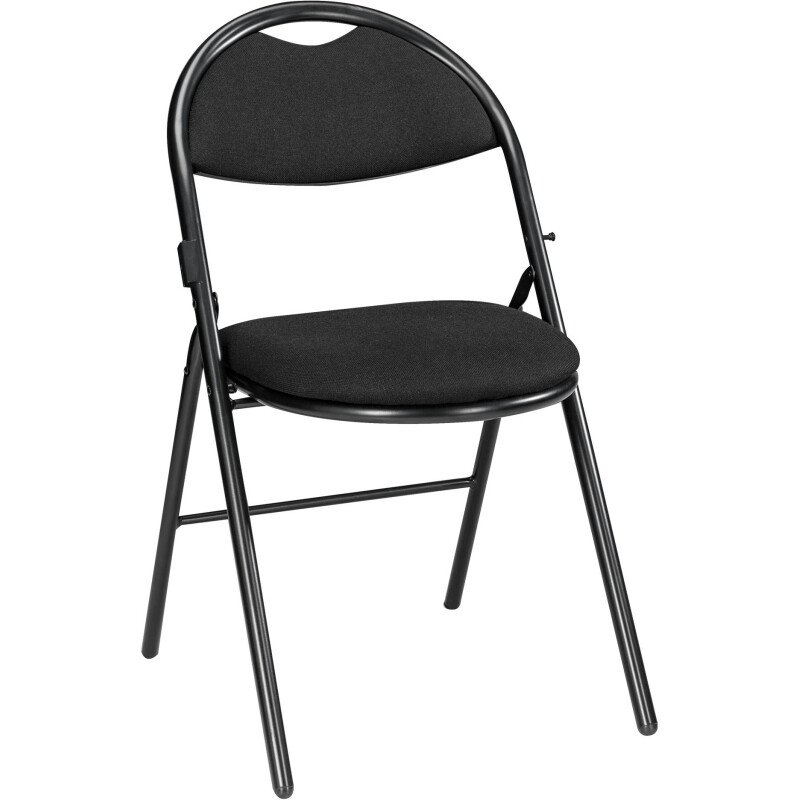 Chaises pliantes SUPER CONFORT - tissu non feu allumette piétement noir
