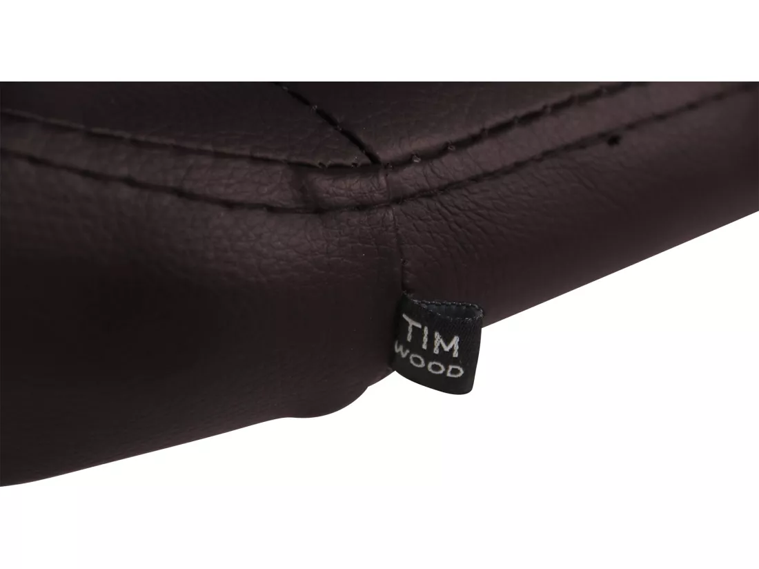 Chaise gondole - Similicuir & Métal noir mat - Marron - Welland